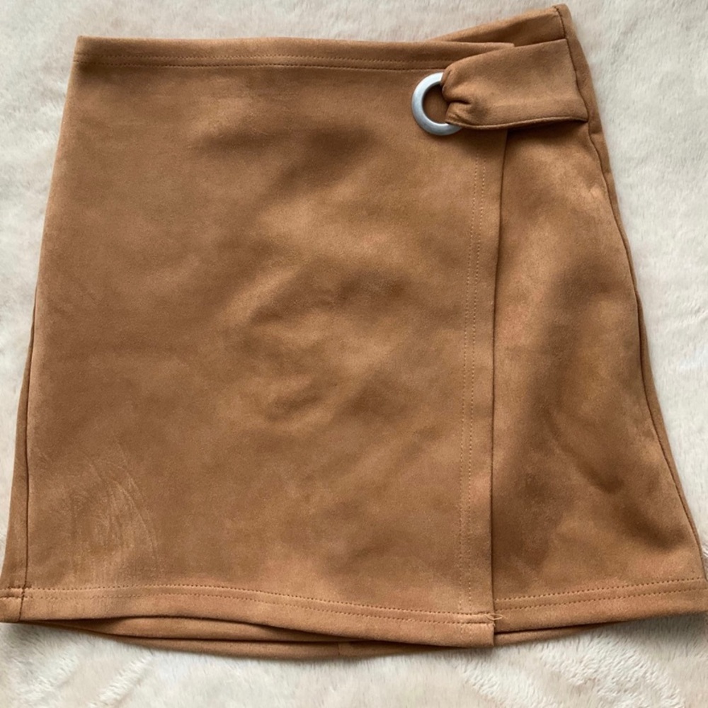 Suede(?) mini skirt